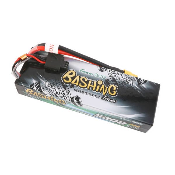 Gens Ace 5200mAh 7.4V 2S1P 35C Bashing Series Lipo Battery Pack - XT60 Plug for RC Cars 1 - Gens Ace