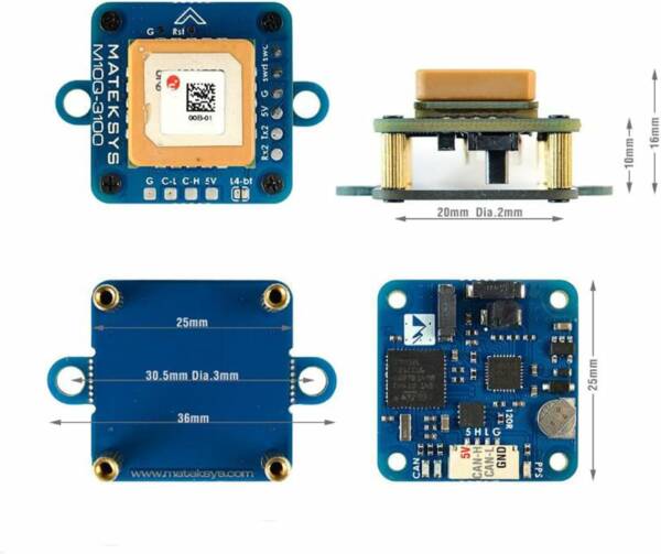 Matek AP_Periph DroneCAN GNSS M10Q-3100 Navigation Module 3 - Matek Systems