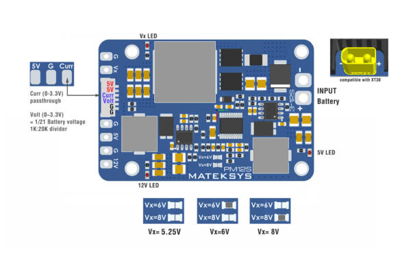 Matek PM12S-3 Power Module 3 - Matek Systems