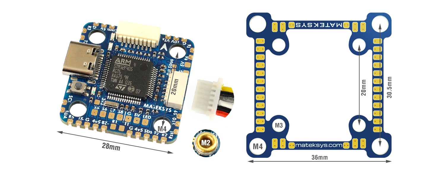 Matek F405 miniTE Flight Controller 5 - Matek Systems