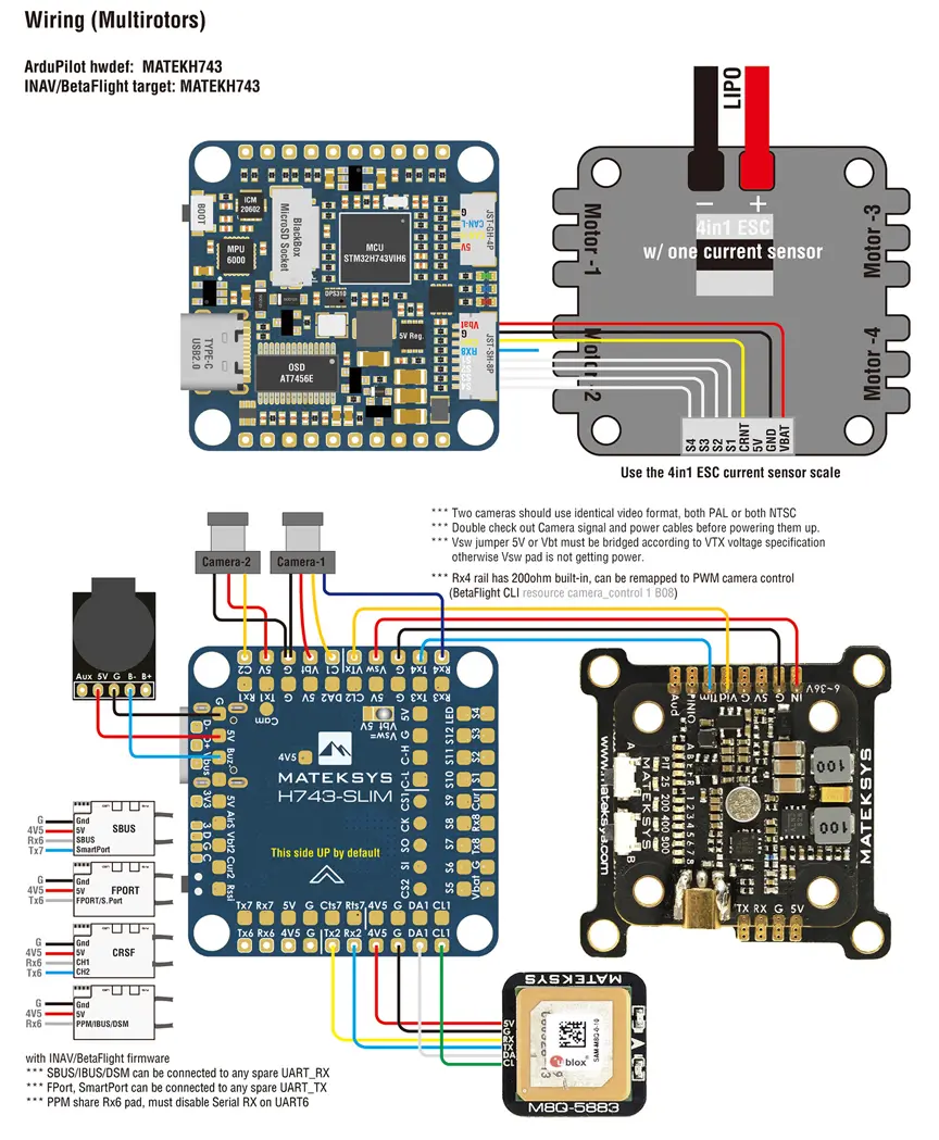 MATEKSYS H743-SLIM V3 Flight Controller 