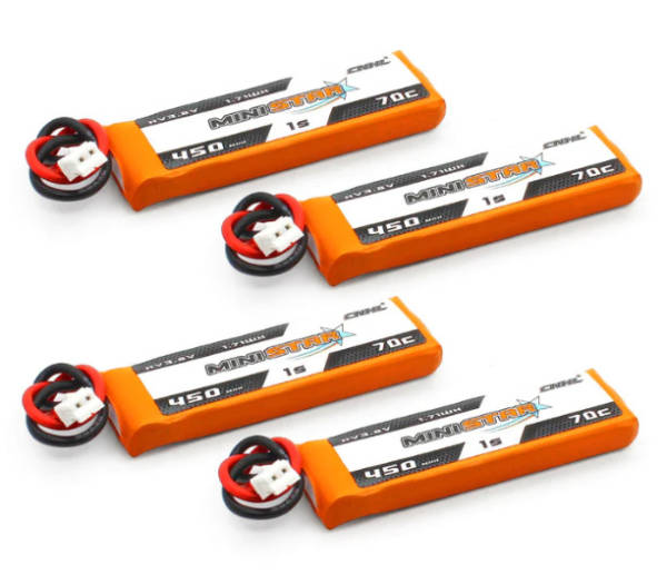 CNHL MiniStar HV 450mah 1S 3.8v 70C Lipo Battery PH2.0 (4PCS) 1 - CNHL