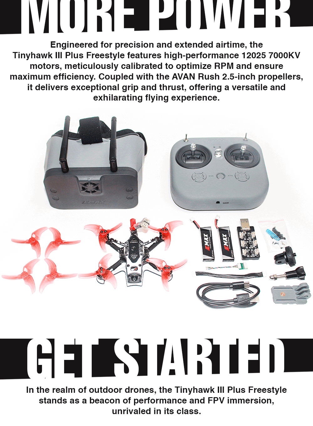 EMAX TinyHawk III+ Freestyle RTF 14 - Emax
