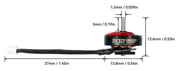 BetaFPV 1102 18000kv Brushless Motors (4pcs) 3 - BetaFPV