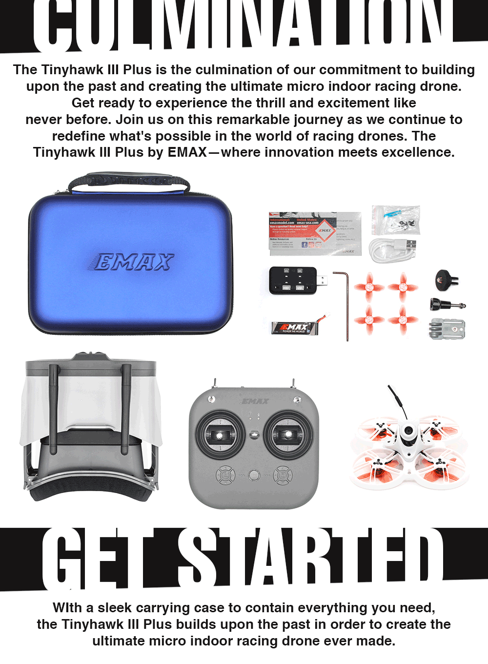 EMAX Tinyhawk III+FPV Racing Drone RTF Kit (Analog)(ELRS) 13 - Emax