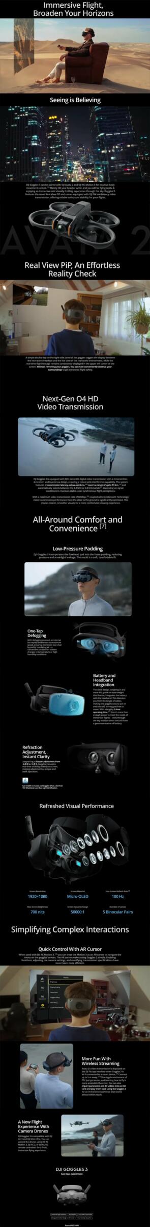 DJI Goggles 3 Advanced Digital FPV Goggles 6 - DJI