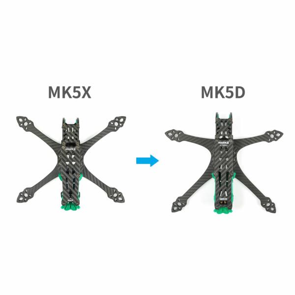 GEPRC FPV Freestyle Frame MARK5 Pro O3- Deadcat Green - Image 4