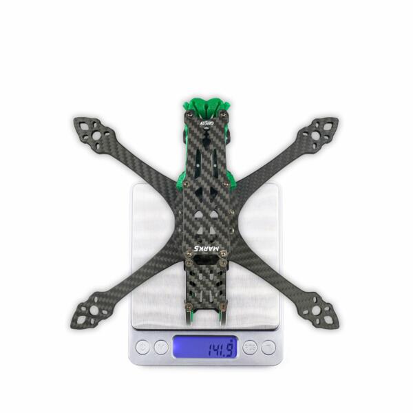 GEPRC FPV Freestyle Frame MARK5 Pro O3- Squashed X Green - Image 5
