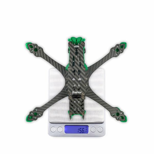 GEPRC FPV Freestyle Frame MARK5 Pro O3- Squashed X Green - Image 4