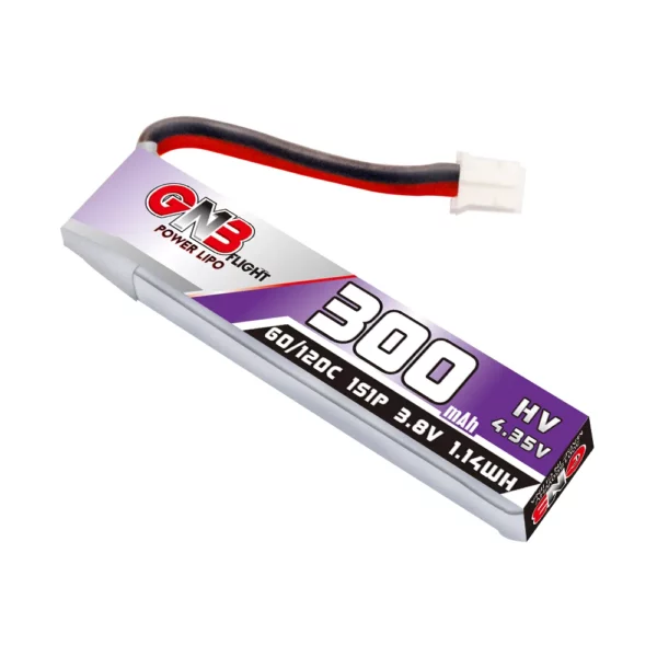 GAONENG GNB LiHV 1S 3.8V 300mAh 60C LiPo Battery - PH2.0 - Image 2