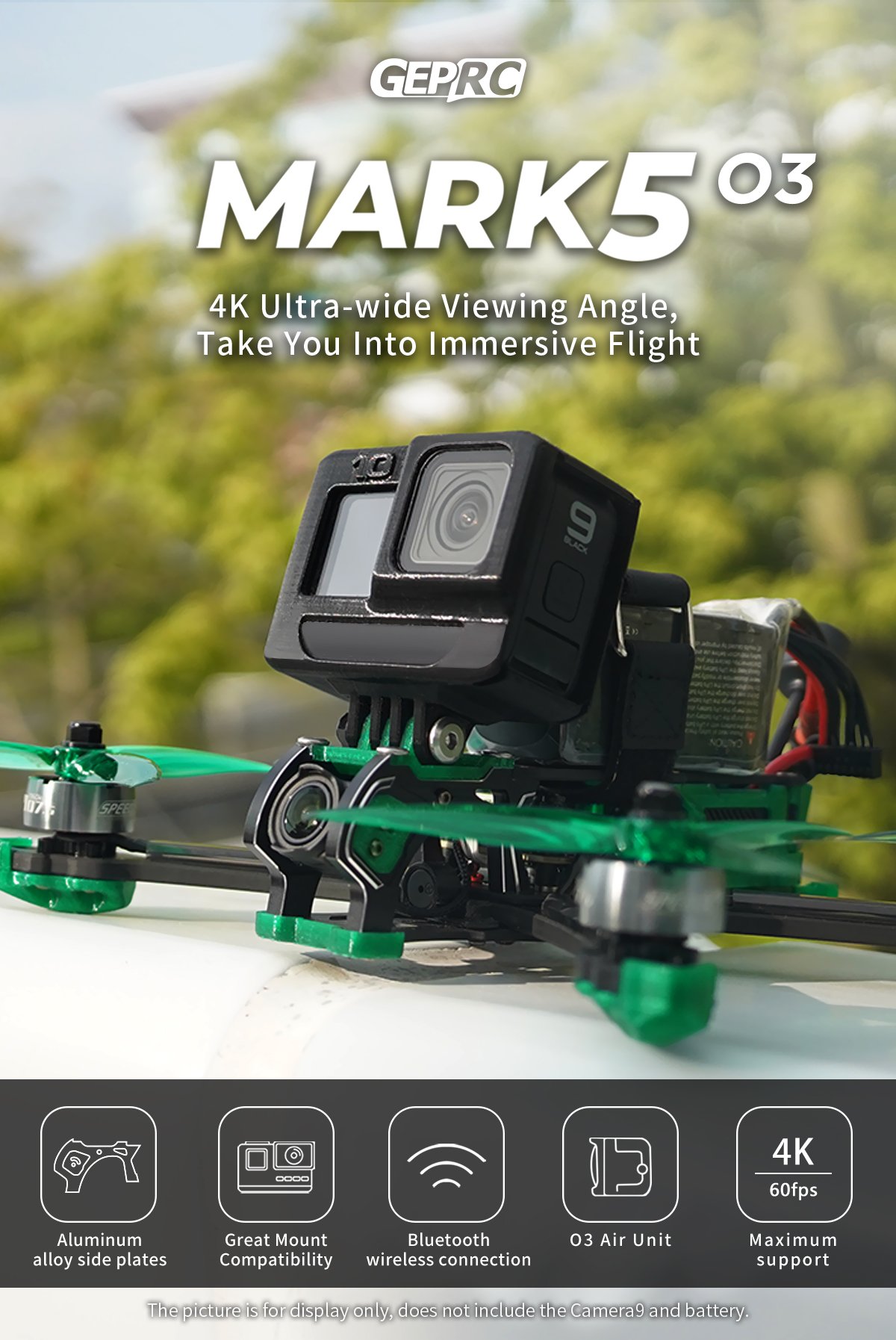 GEPRC MARK5 DJI O3 FPV Freestyle Drone | GREEN, 6S, ELRS 2.4Ghz 9 - GEPRC