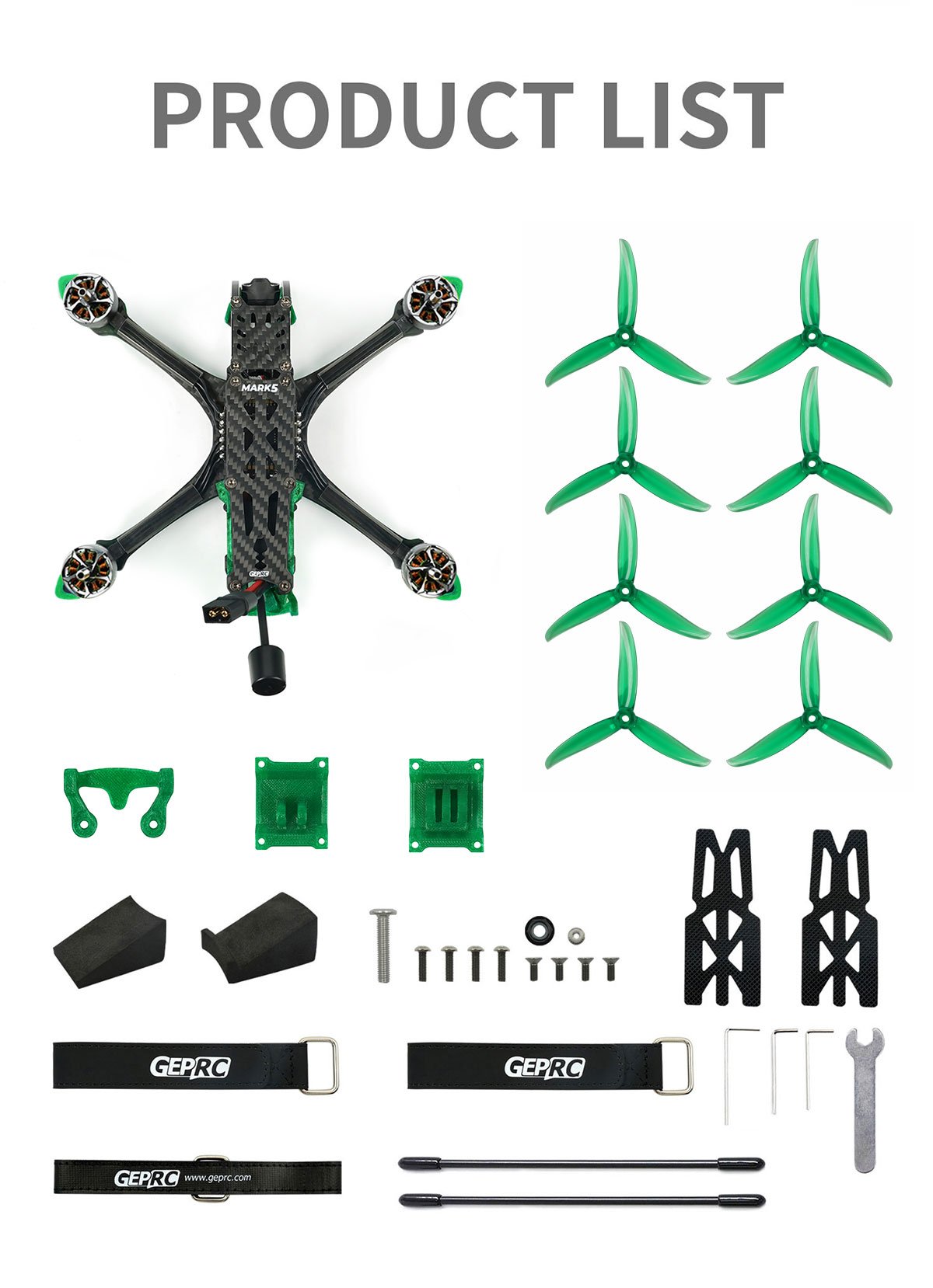 GEPRC MARK5 DJI O3 FPV Freestyle Drone | GREEN, 6S, ELRS 2.4Ghz 28 - GEPRC