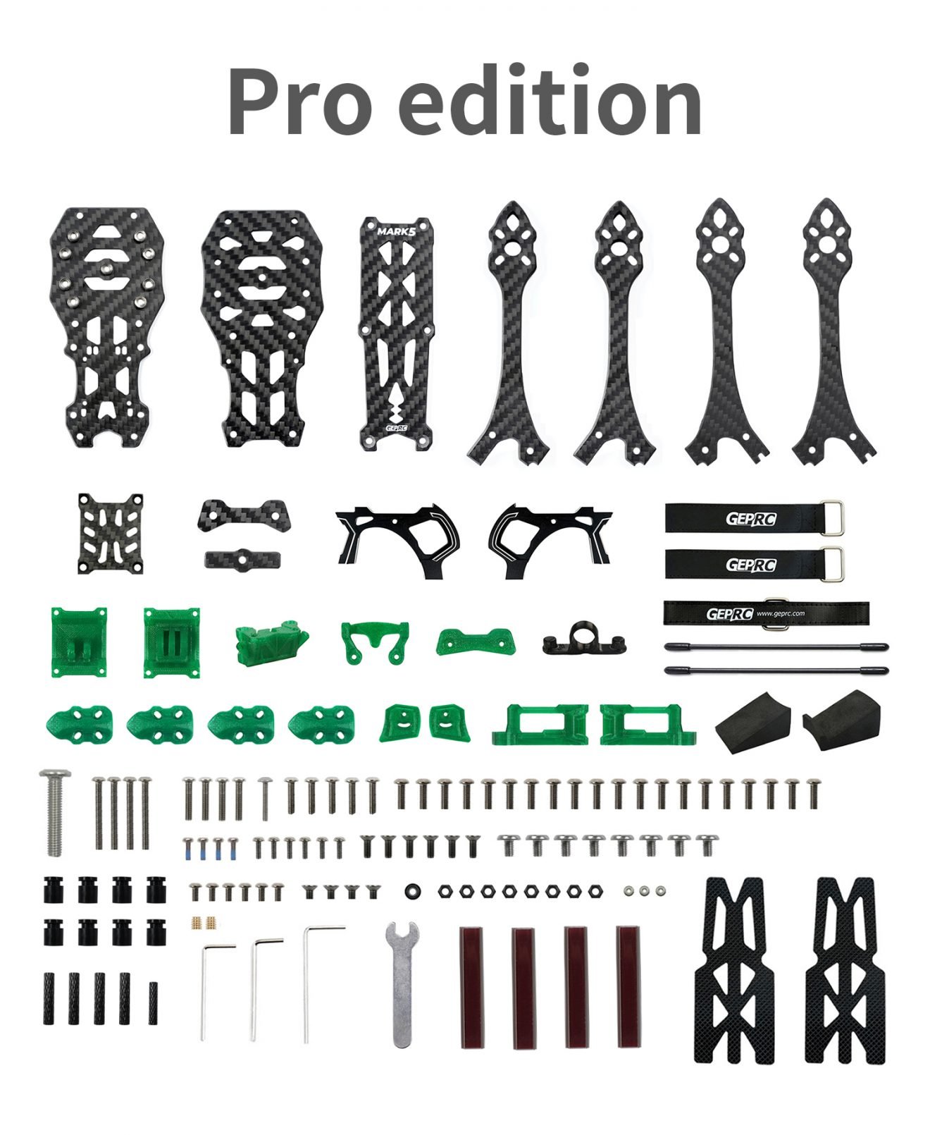 GEPRC FPV Freestyle Frame MARK5 Pro O3- Squashed X Green 28 - GEPRC