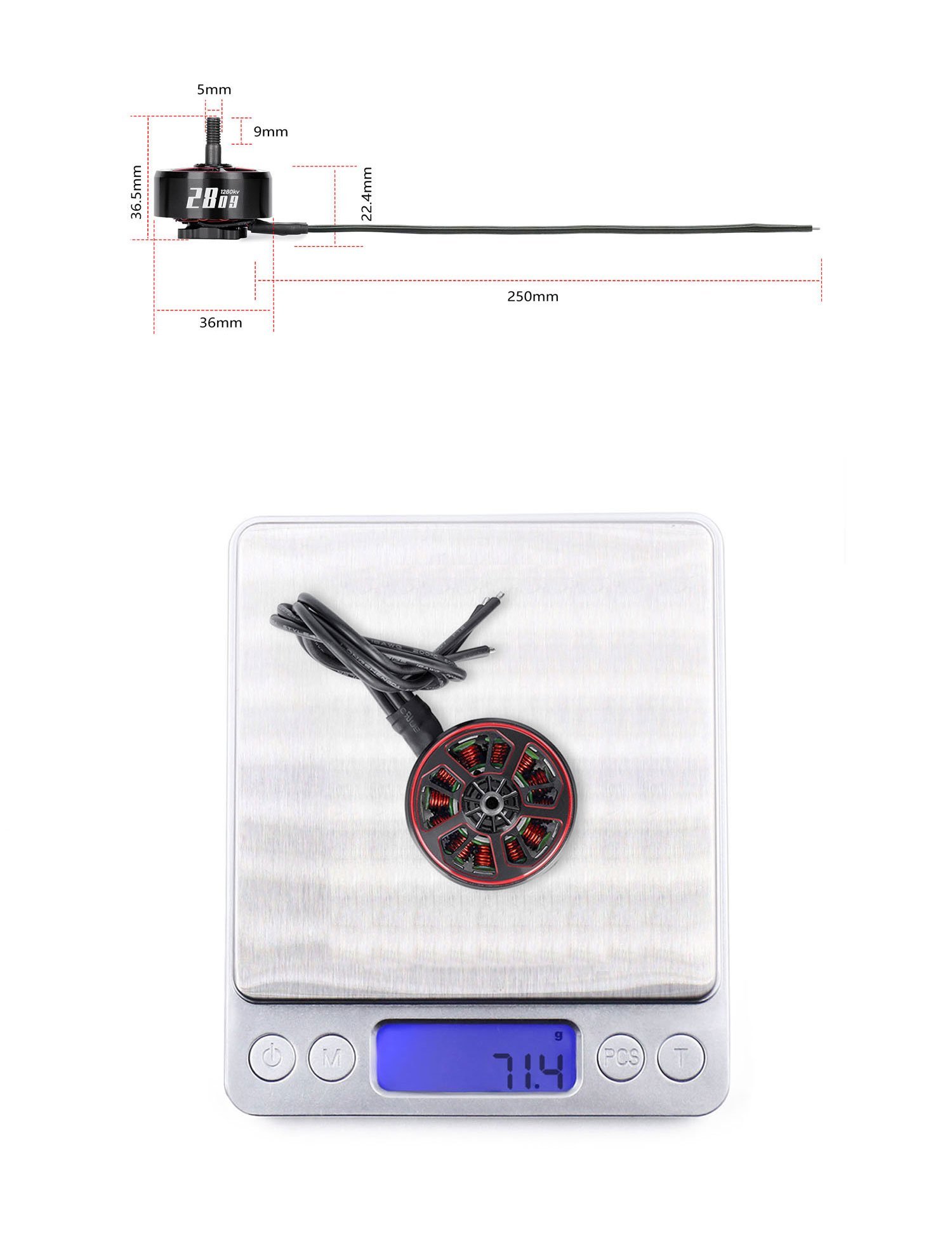 GEPRC SPEEDX2 2809 1280kv 7-8" Motor 22 - GEPRC