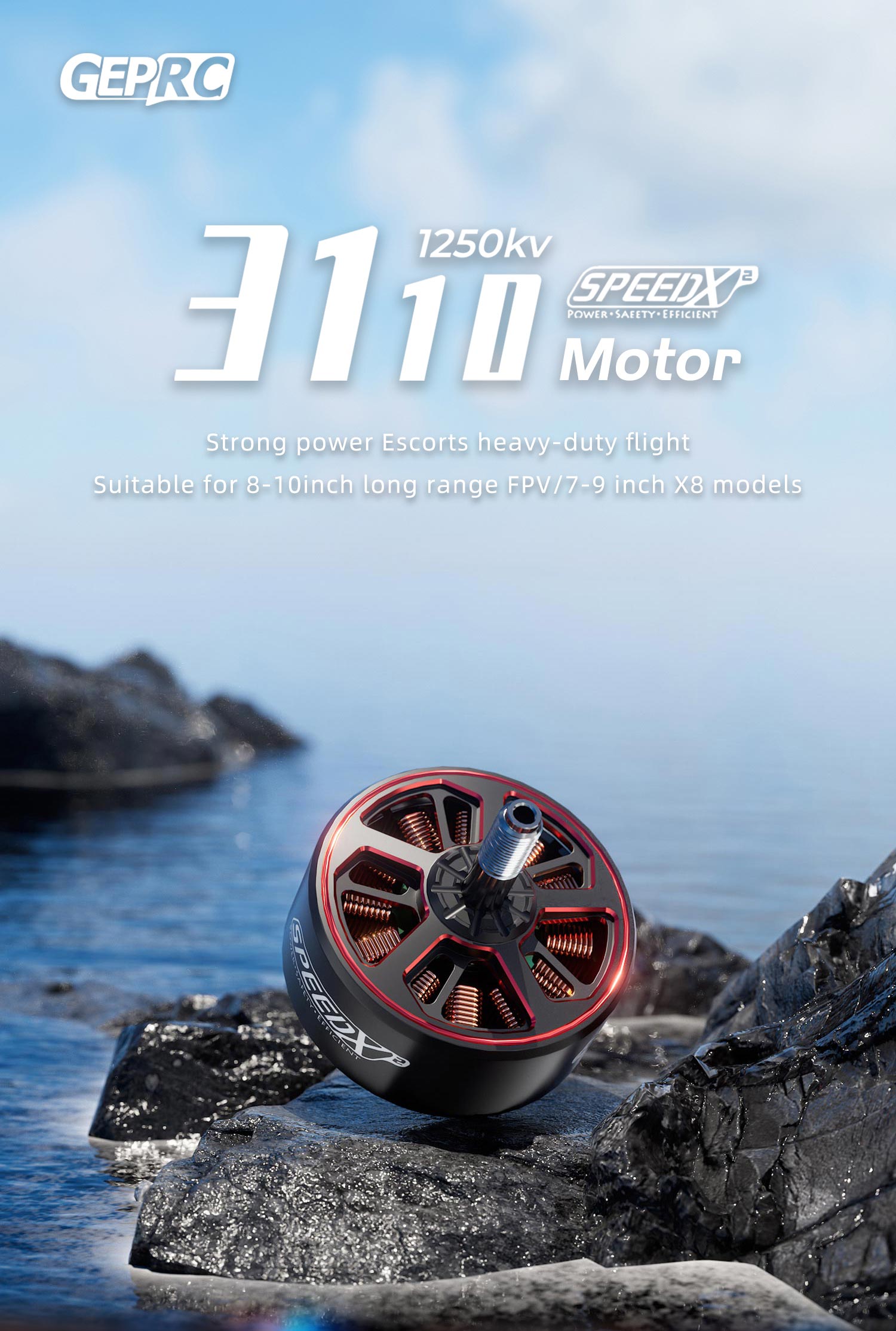 GEPRC SPEEDX2 3110 1250kv 8-10" FPV Motor 9 - GEPRC