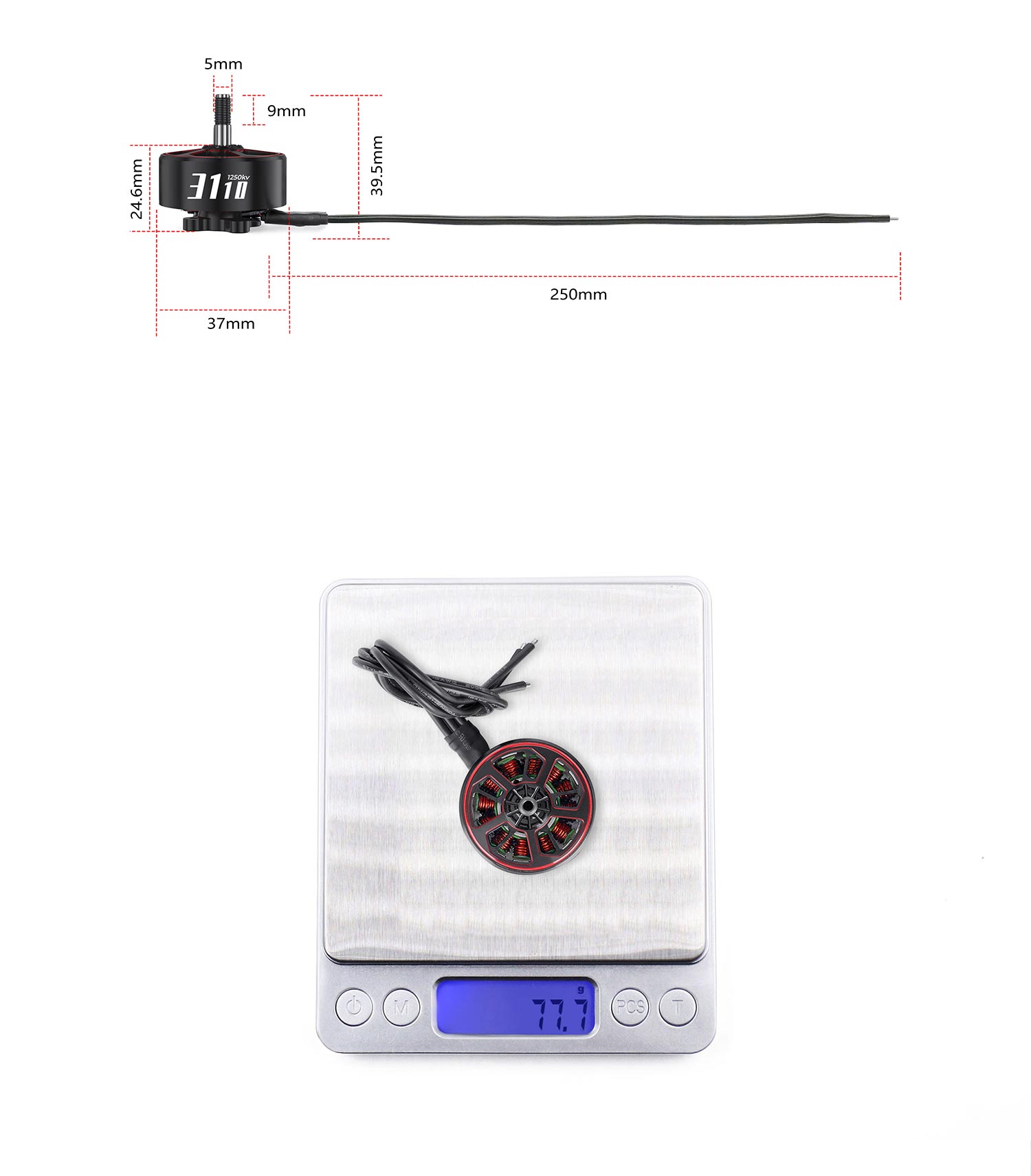 GEPRC SPEEDX2 3110 1250kv 8-10" FPV Motor 22 - GEPRC