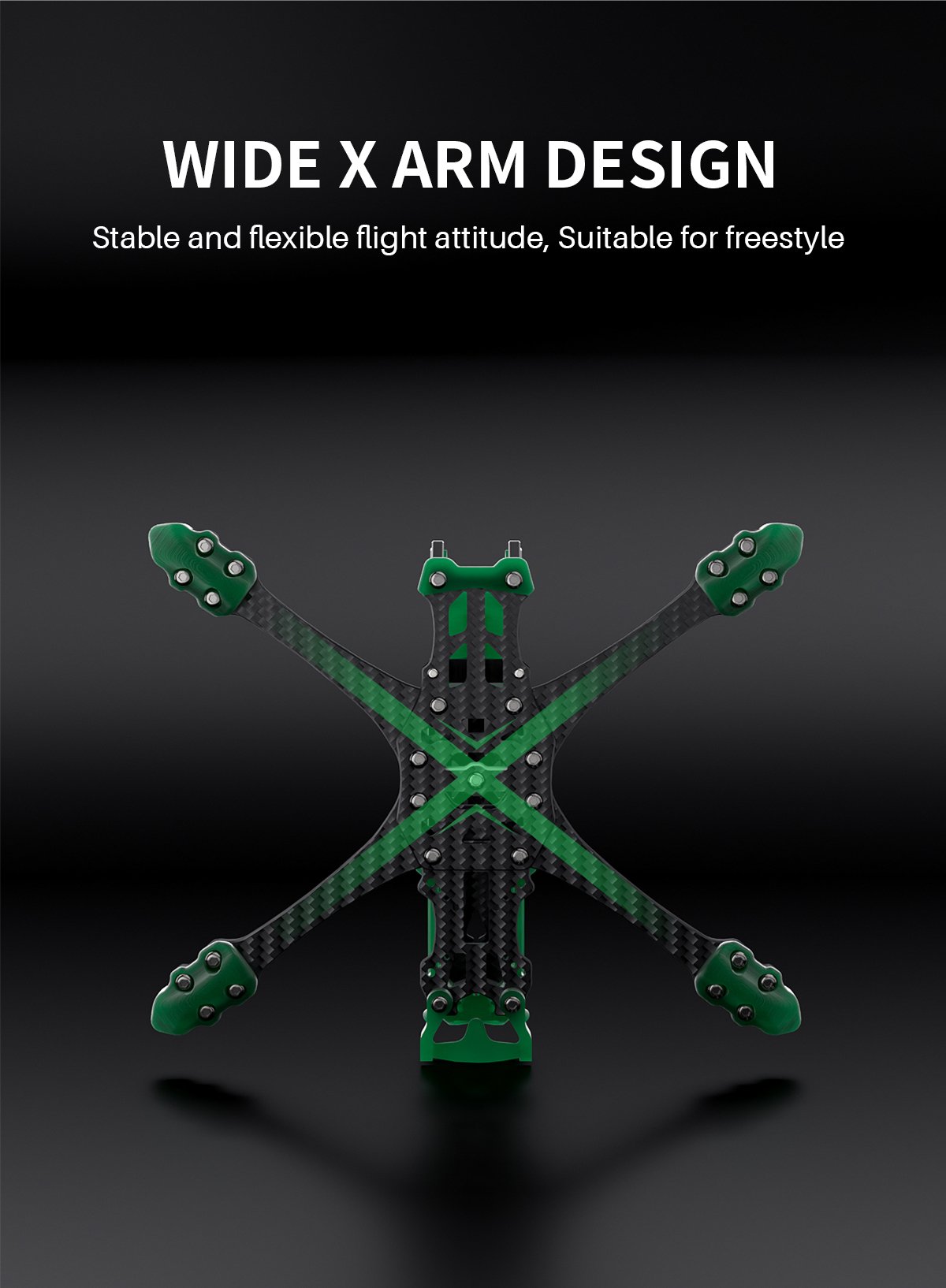 GEPRC FPV Freestyle Frame MARK5 Pro O3- Deadcat Green 11 - GEPRC