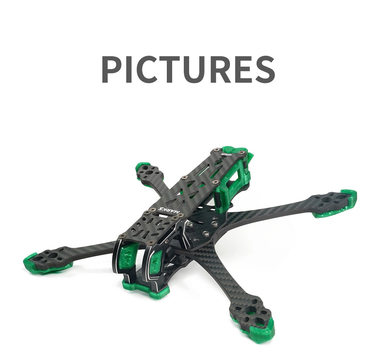 GEPRC FPV Freestyle Frame MARK5 Pro O3- Deadcat Green 13 - GEPRC