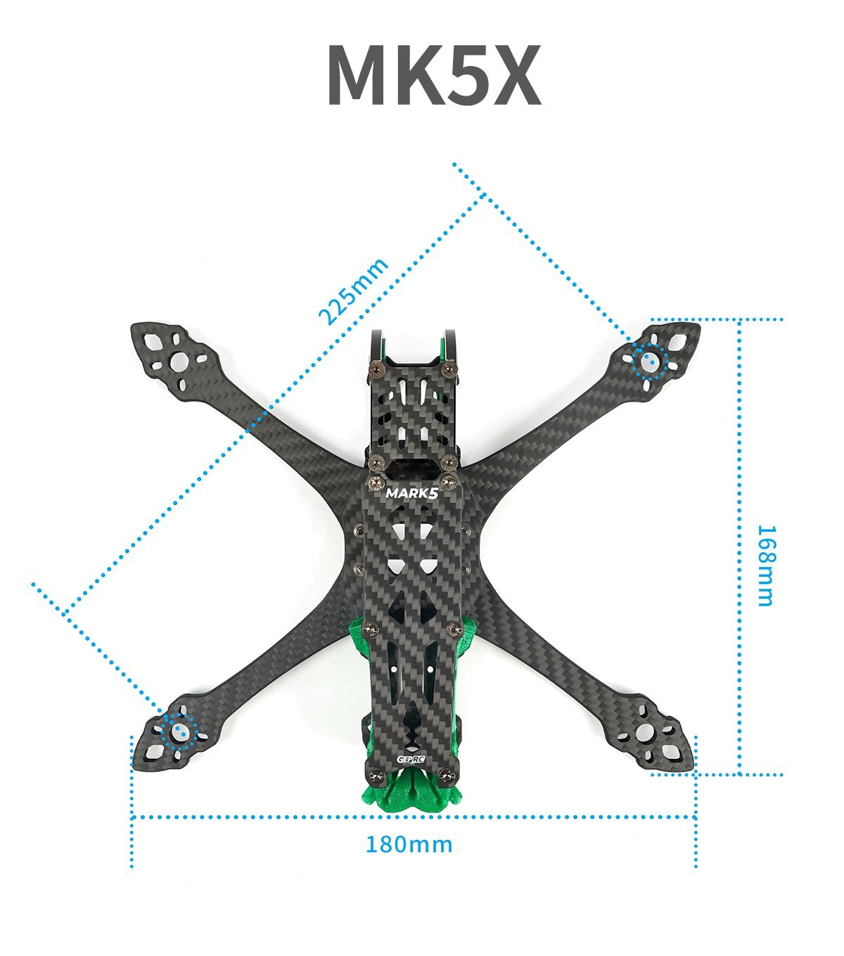 GEPRC FPV Freestyle Frame MARK5 Pro O3- Deadcat Green 19 - GEPRC