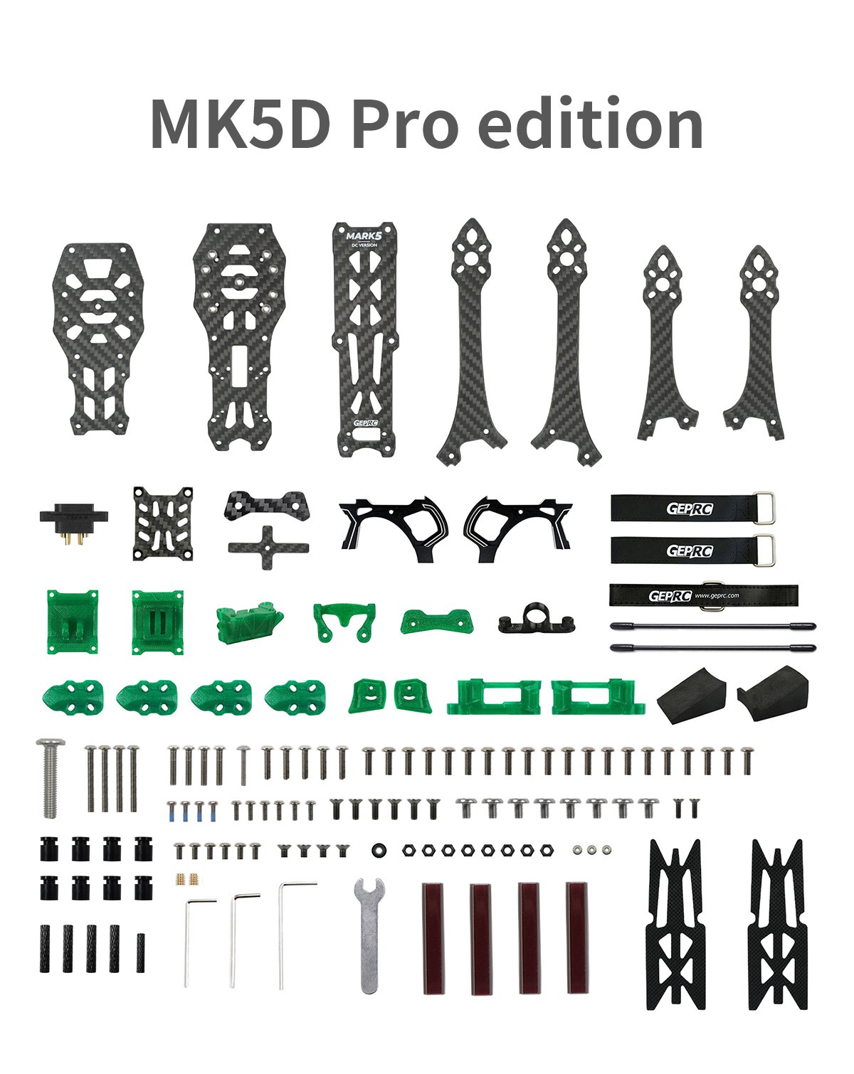 GEPRC FPV Freestyle Frame MARK5 Pro O3- Deadcat Green 27 - GEPRC