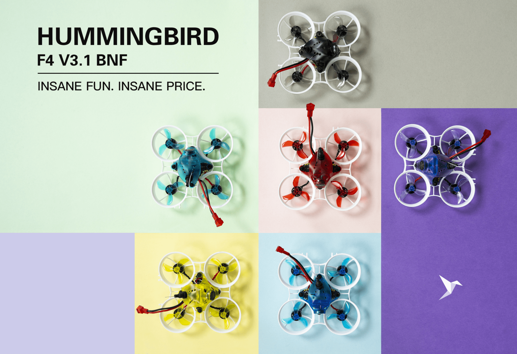 Hummingbird V3.1 BNF ELRS Micro Whoop 9 Hummingbird V3.1 BNF ELRS Micro Whoop 4 - NewBeeDrone