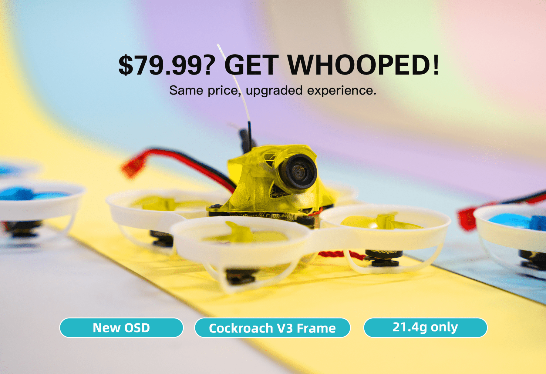 Hummingbird V3.1 BNF ELRS Micro Whoop 10 Hummingbird V3.1 BNF ELRS Micro Whoop 5 - NewBeeDrone