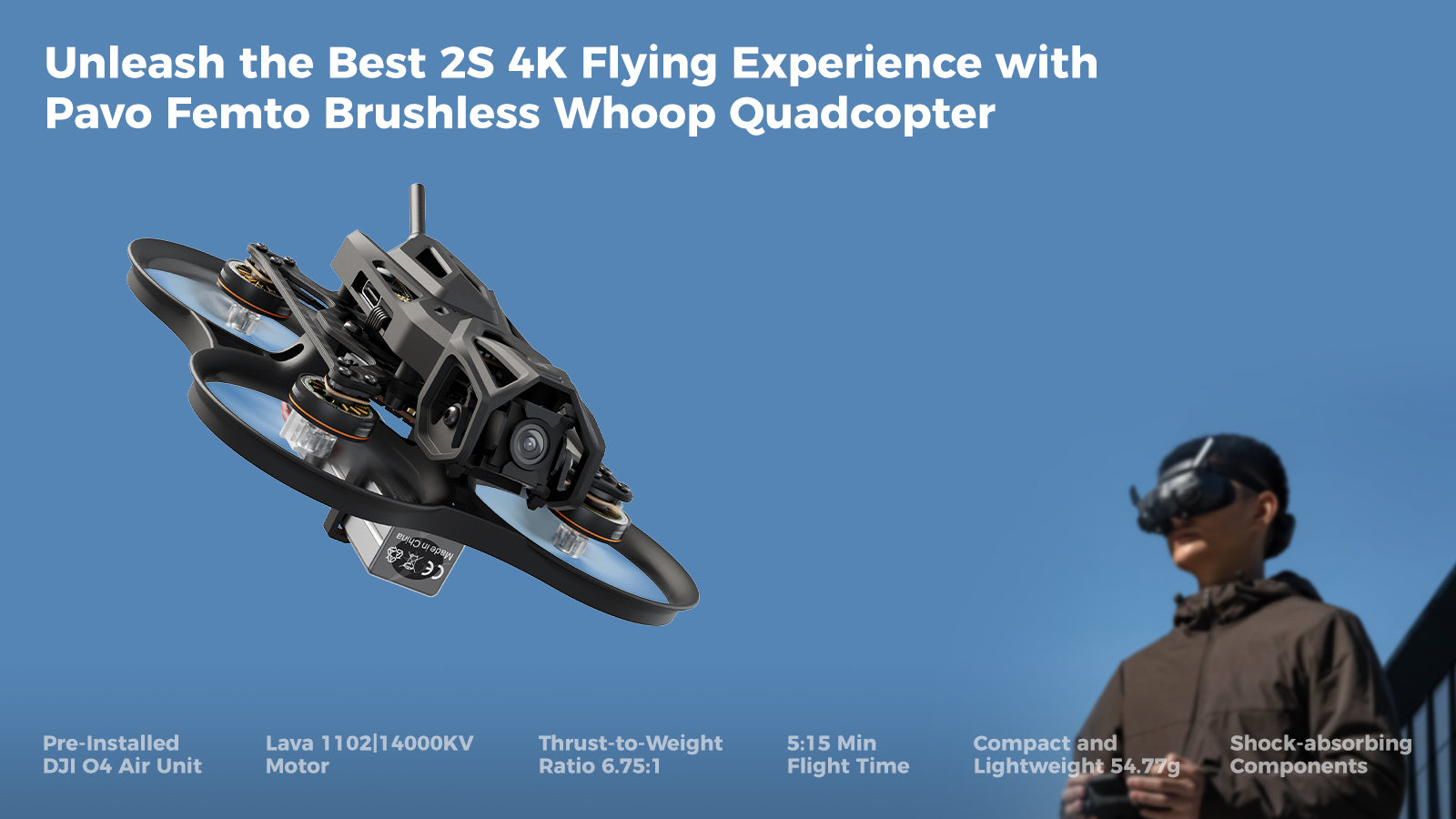 BetaFPV Pavo Femto DJI 04 2s 75mm ELRS Whoop - Ultimate Pocket Drone 6 - BetaFPV
