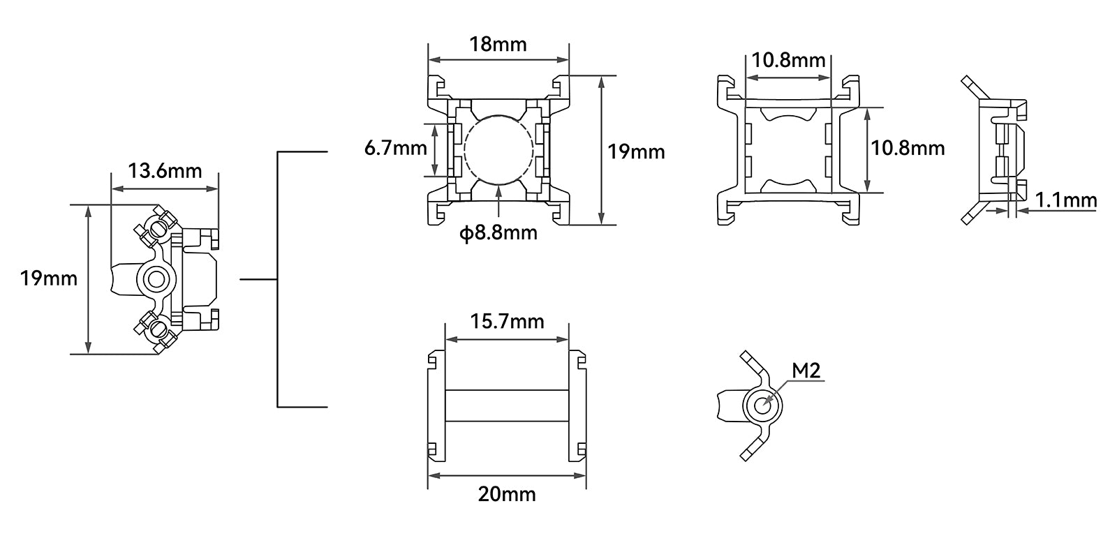 DJI O4 Shock-absorbing Compenets - BETAFPV 5 - BetaFPV
