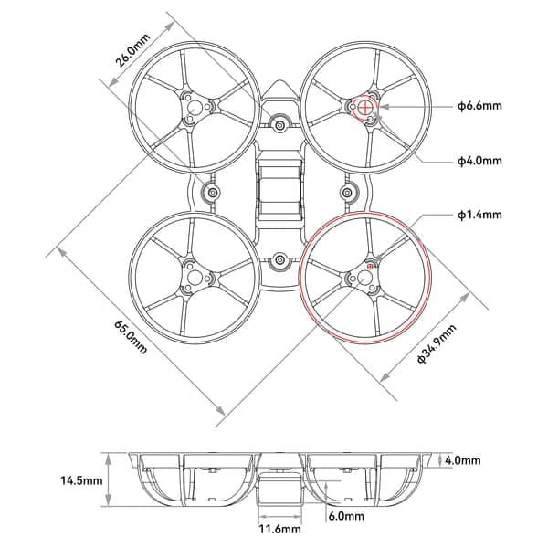 BetaFPV Air65 1s Whoop Frame 5 - BetaFPV