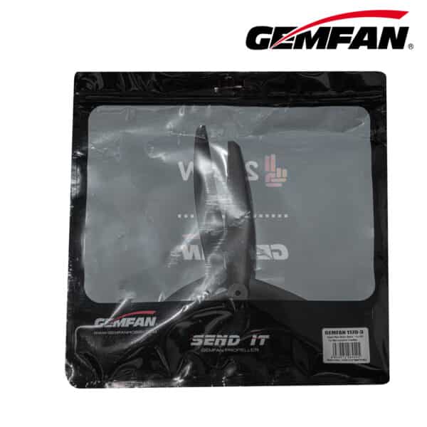 Gemfan 1170 Propeller Glass Fiber Nylon 3 Blade Black - Image 2