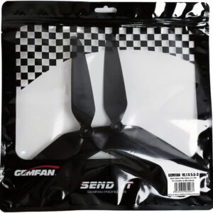 GemFan 10.1X5.5 Cinelifter Glass Fiber Nylon 3 Blade Props - Black 1 - Gemfan