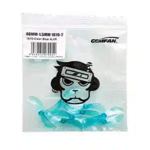 GemFan 40mm 1610 PC 2 Blade 1.5mm Prop - Clear Blue 1 - Gemfan