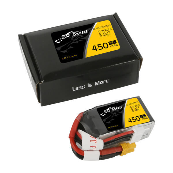 Tattu 3S 450mAh 75C 11.1V Lipo Battery Pack - XT30 - Image 2