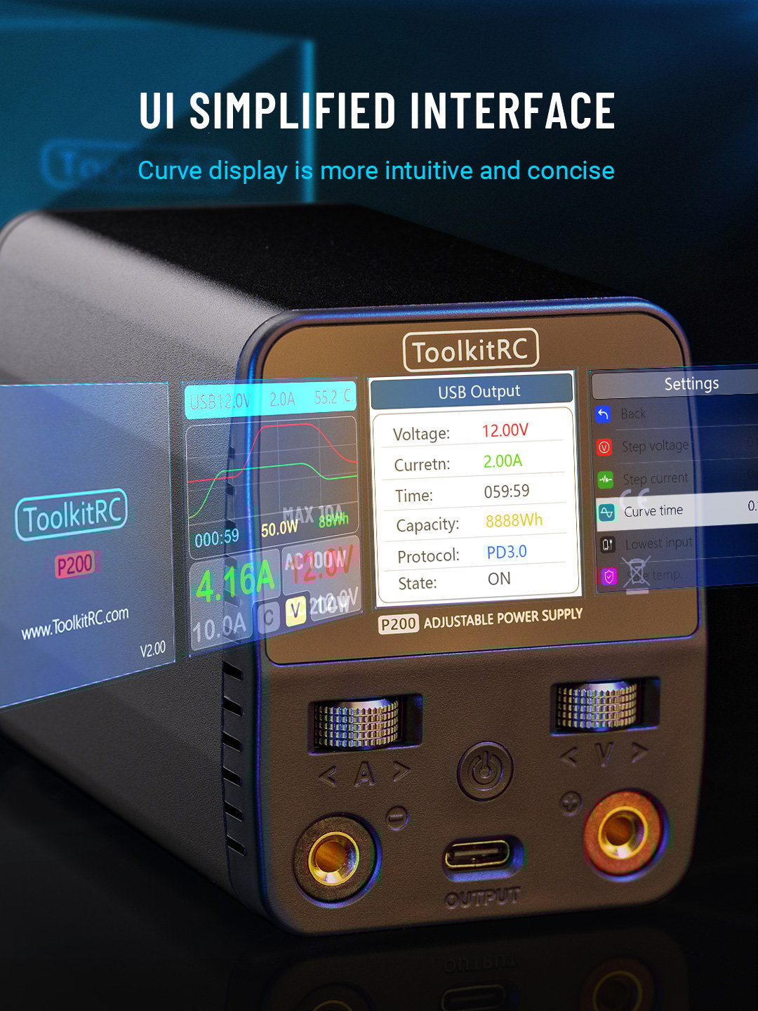 UI Simplified interface: Curve display is more intuitive and concise