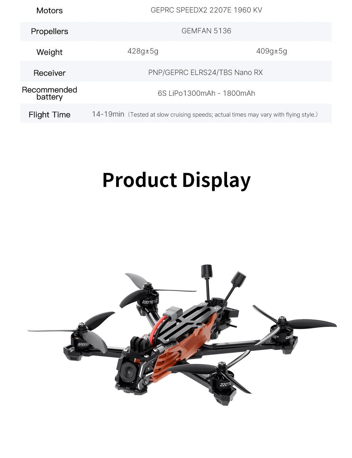 GEPRC Vapor-X5 HD DJI O4 Pro FPV Drone - PNP 14 - GEPRC