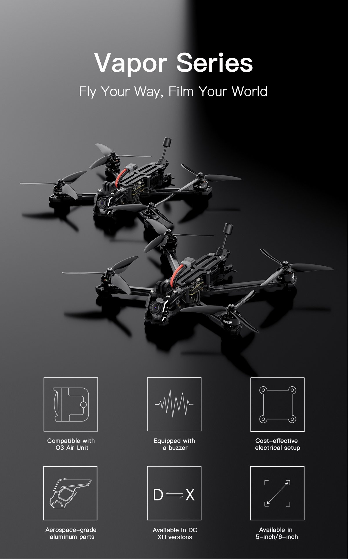 GEPRC Vapor-D5 Analog FPV Drone - PNP 6 - GEPRC