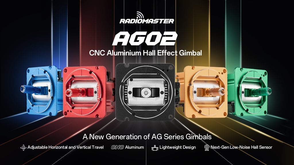 AG02 CNC Hall Gimbals for TX15 & TX16S & Boxer Radio