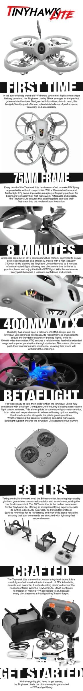 [Pre-Order] EMAX Tinyhawk Lite FPV Drone RTF Kit 14 - Emax