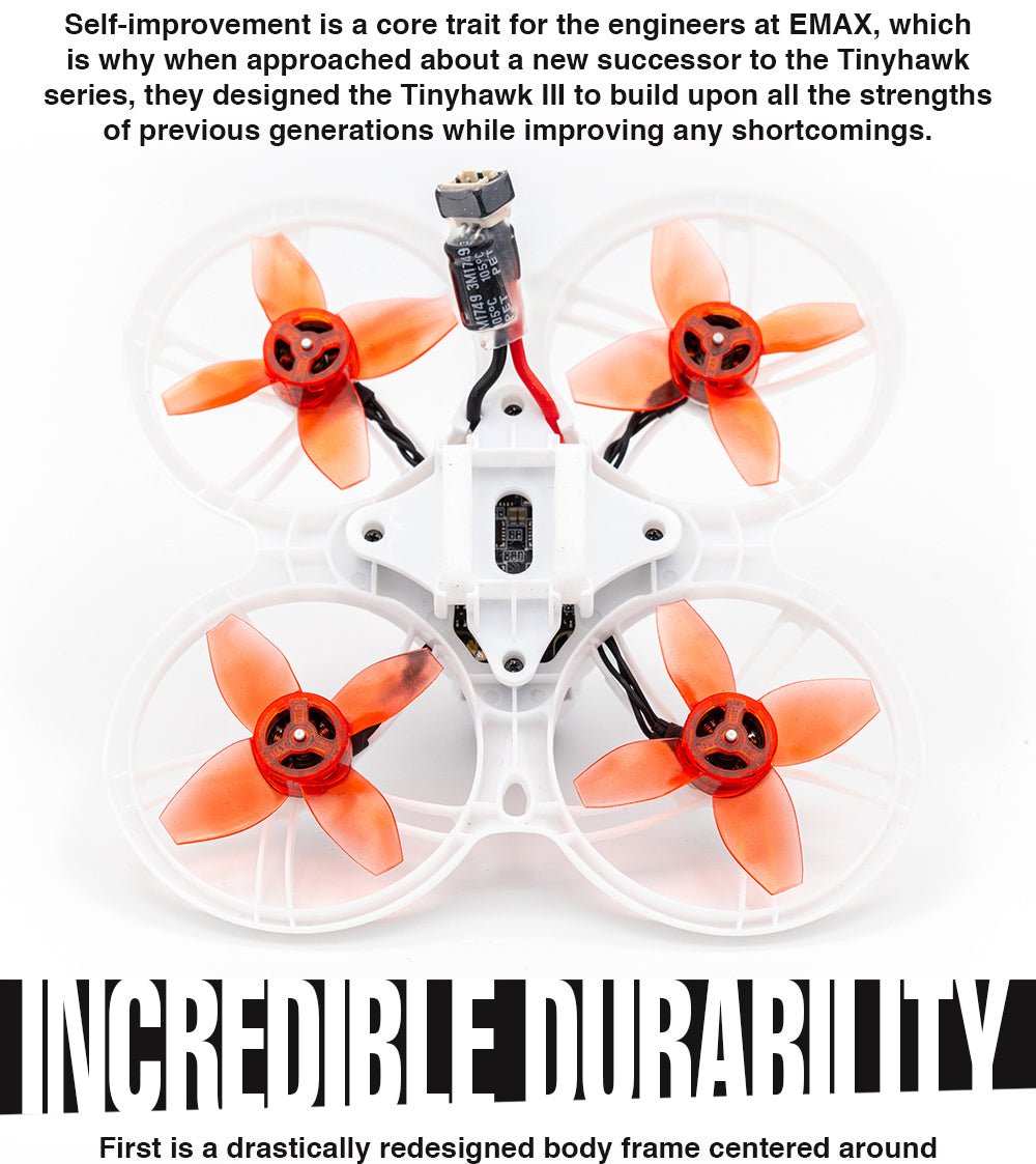 EMAX Tinyhawk III FPV Racing Drone - Ready To Fly (RTF) w/ Controller and Goggles 9 - Emax