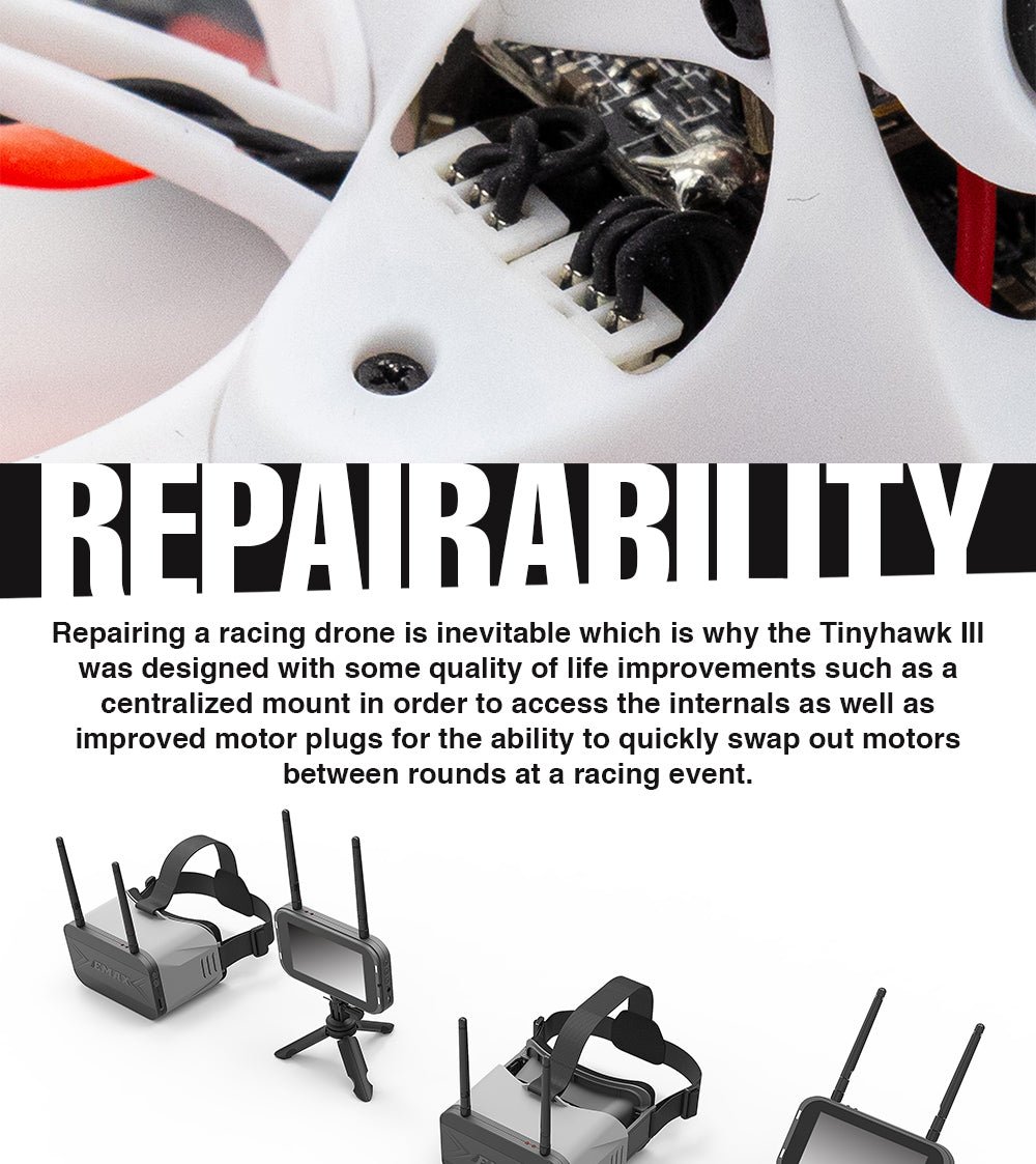 EMAX Tinyhawk III FPV Racing Drone - Ready To Fly (RTF) w/ Controller and Goggles 11 - Emax