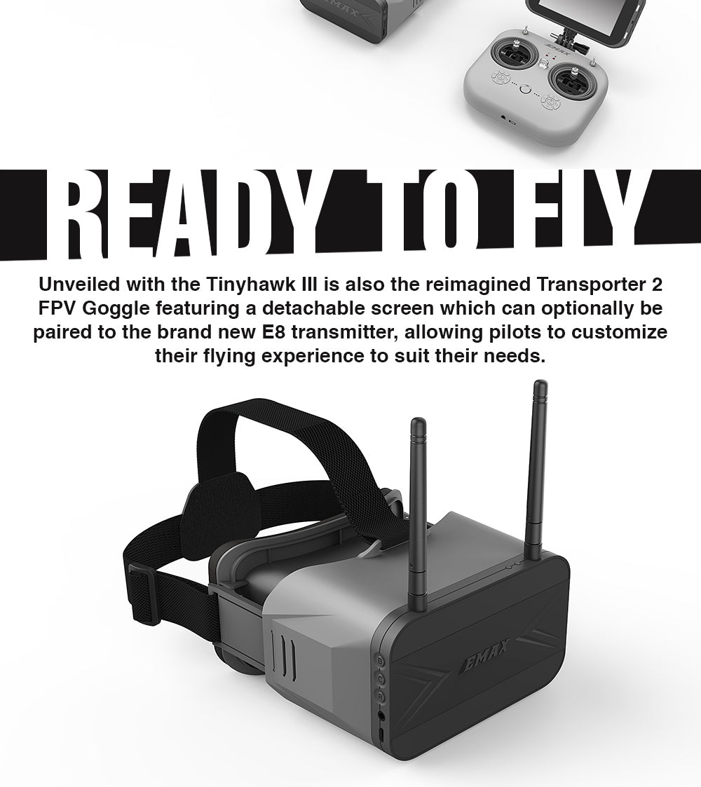 EMAX Tinyhawk III FPV Racing Drone - Ready To Fly (RTF) w/ Controller and Goggles 12 - Emax