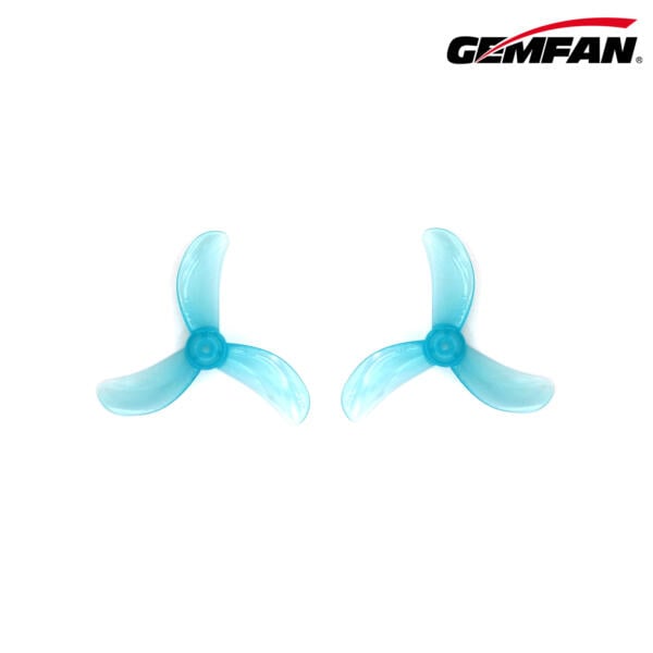 Gemfan 40mm 1608 PC 3 Blade 1.2mm - Clear Blue - Image 2