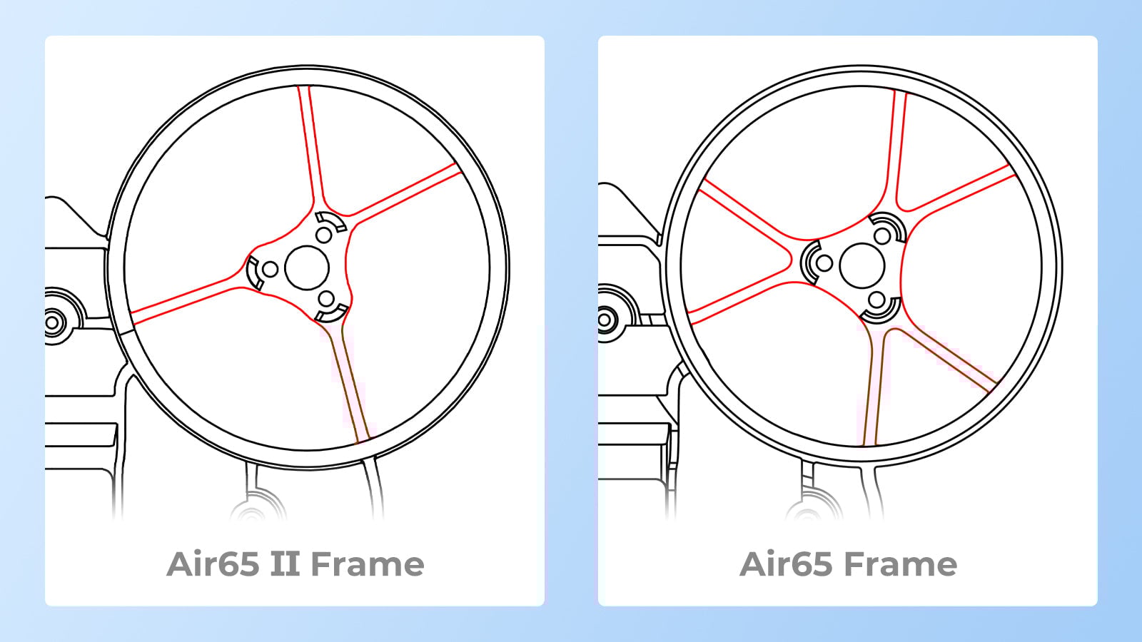 Air65 II Brushless Whoop Frame arm braces