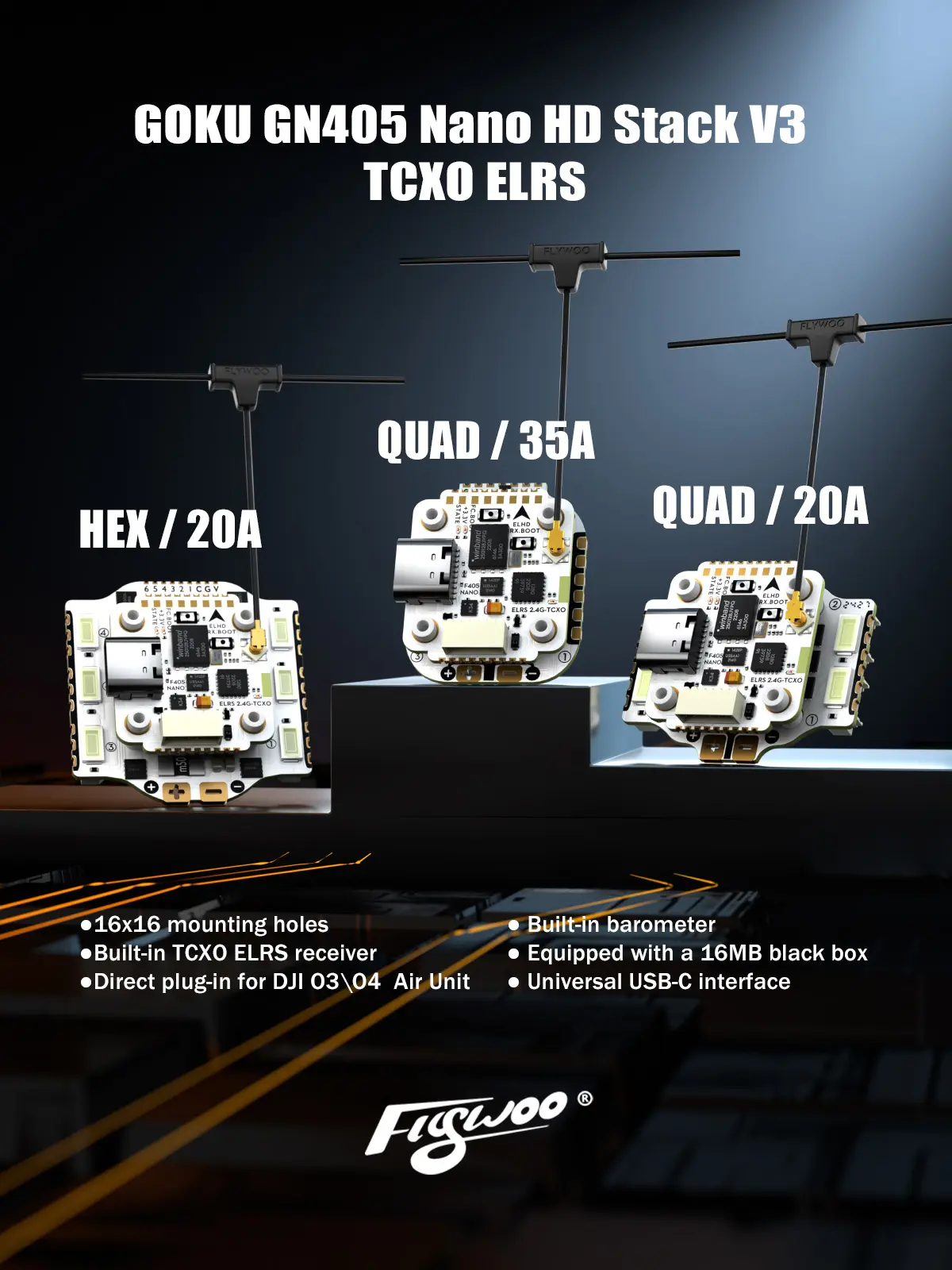 Flywoo GOKU GN405 Nano HD 20A Stack V3 w/ ELRS 6 - Flywoo