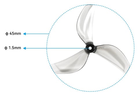 BetaFPV Gemfan 45mm 3-Blade Propellers (1.5mm Shaft 16PCS) 13 BetaFPV Gemfan 45mm 3-Blade Propellers (1.5mm Shaft 16PCS) 7 - BetaFPV