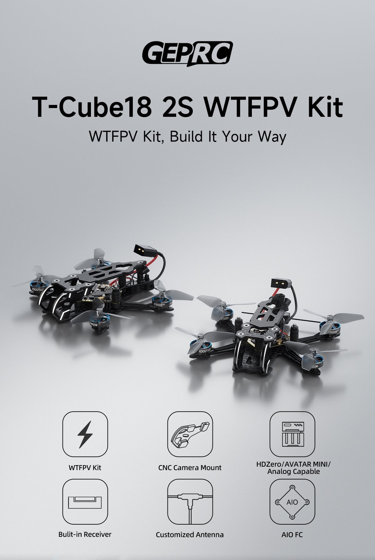 GEPRC T-Cube18 2S WTFPV ELRS2.4G 7 - GEPRC