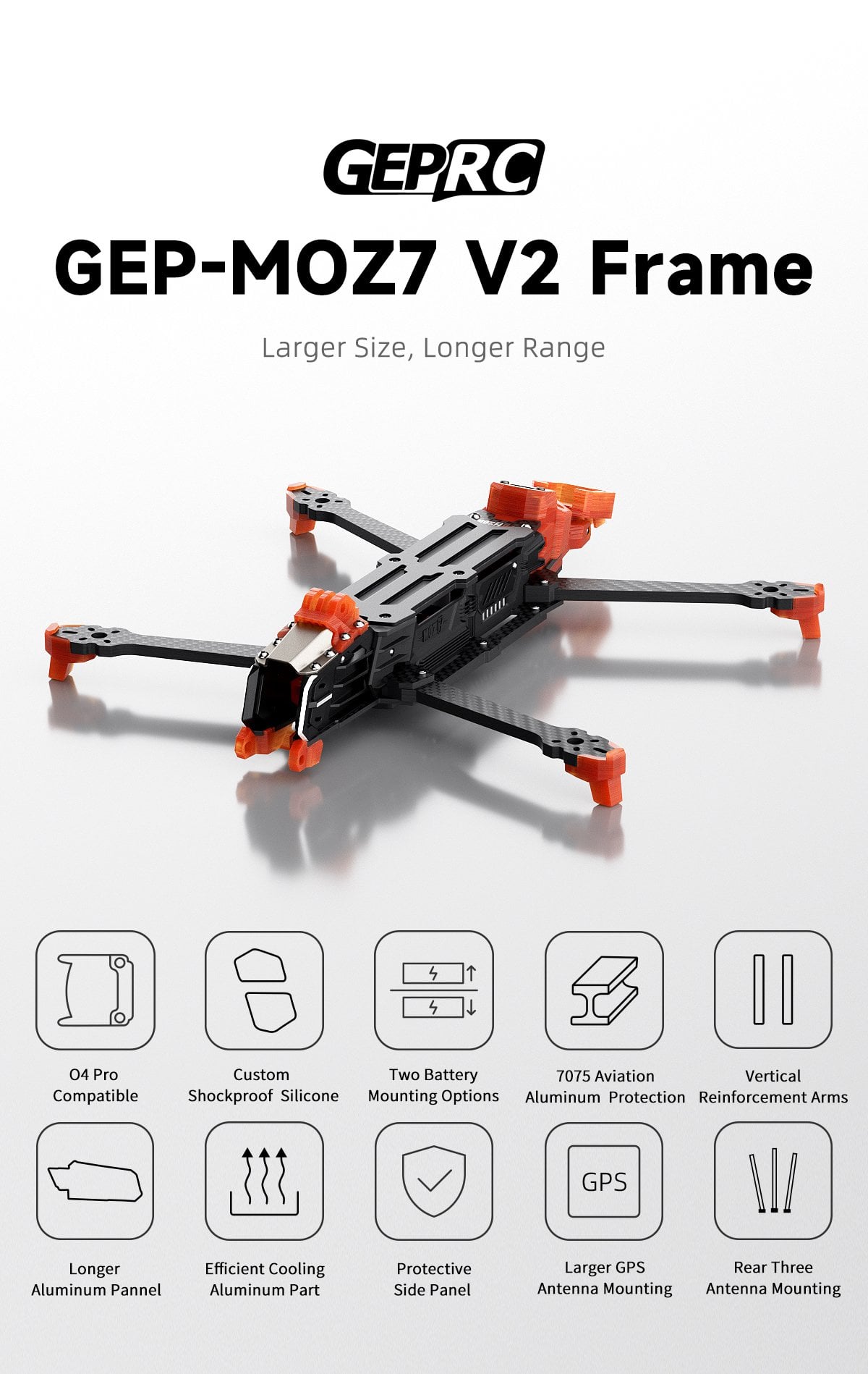 GEPRC GEP-MOZ7 V2 Frame 8 - GEPRC