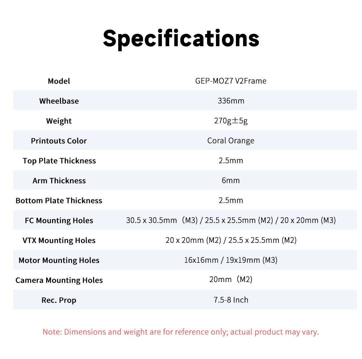 GEPRC GEP-MOZ7 V2 Frame 19 - GEPRC