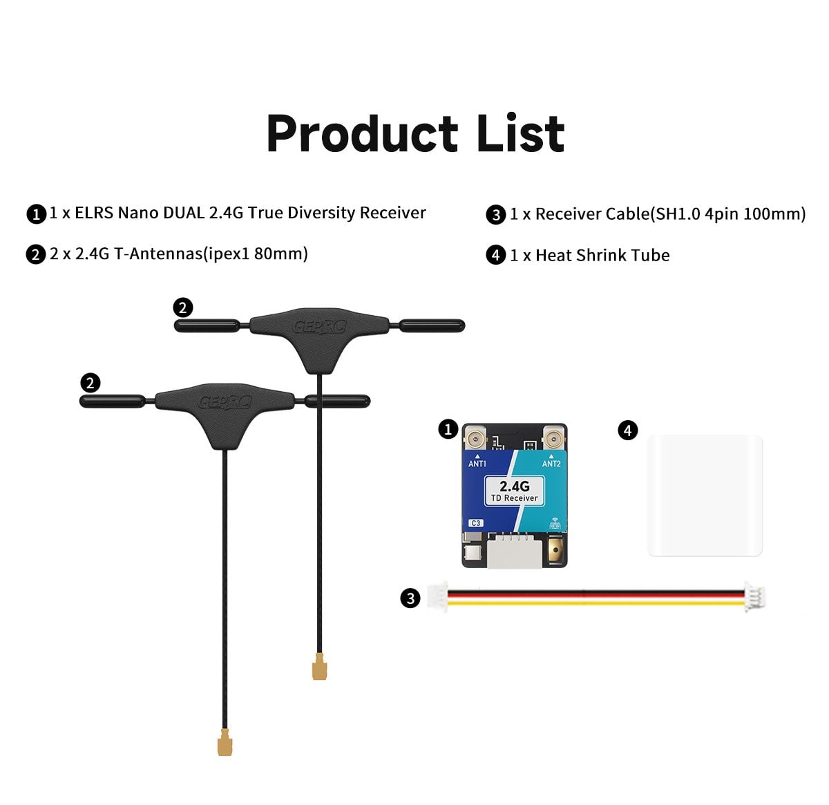 GEPRC ELRS Nano DUAL 2.4G C3 True Diversity Receiver 18 - GEPRC