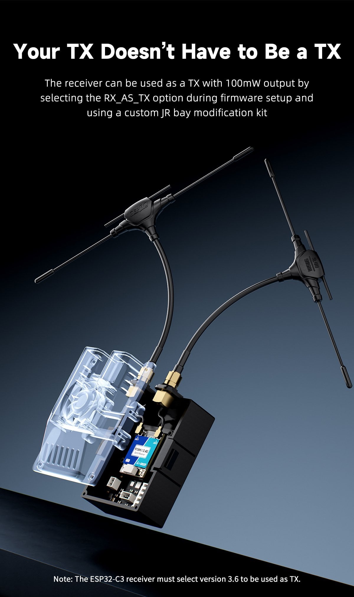 GEPRC ELRS 915M/2.4G C3 Gemini Xrossband Receiver 14 - GEPRC